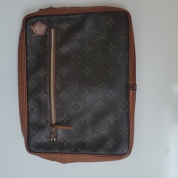 Vintage (project bag) jLouis Vuitton 70s Monogram Pochette Wristlet Clutch - Picture 3 of 14